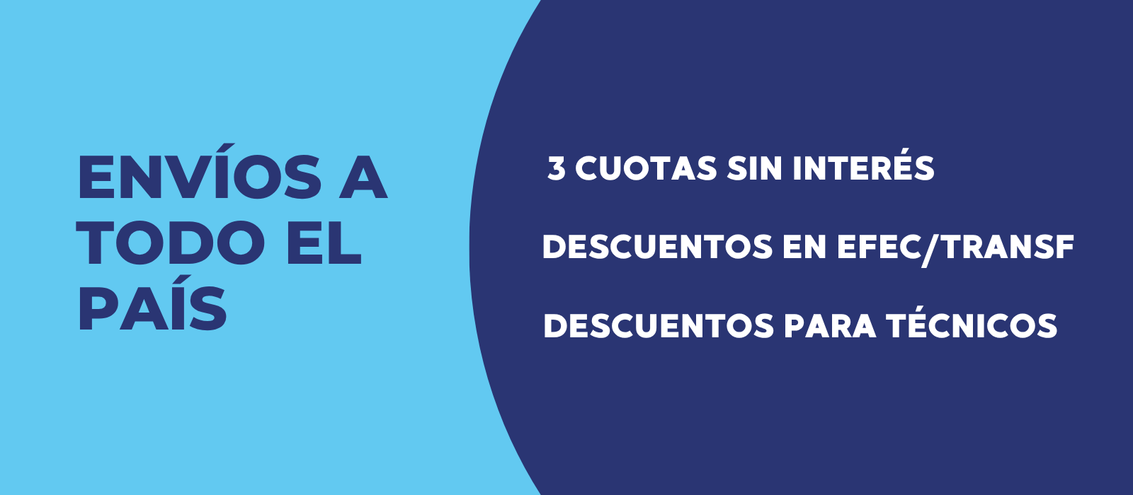Envíos a todo el país, cuotas y descuentos